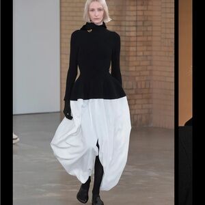 Proenza Schouler two tone bubble skirt mode dress runway